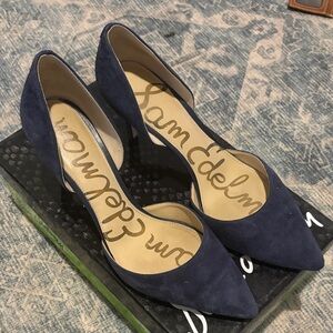 Sam Edelman Women's Dark Blue Suede Heels